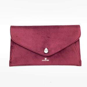 Swarovski Women's Envelope Clutch Bag Maroon